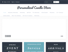 Tablet Screenshot of personalizedcandlestore.com